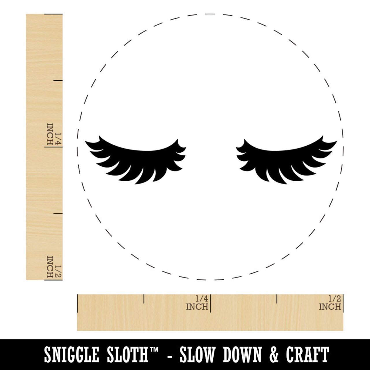Luscious Plump Eyelashes Rubber Stamp for Stamping Crafting Planners